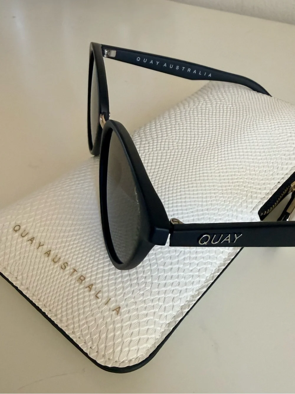 Quay Australia Black Round Sunglasses